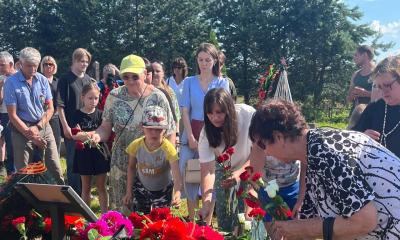 В деревне Мины  перезахоронили останки 15 бойцов Красной армии